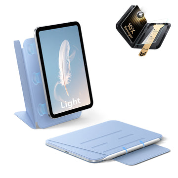 iPad mini (A20 Pro) AirStance Magnet-Hülle – Ultimatives Schutz-Set - Sky Blue