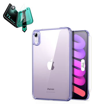 Pack de protection Coque arrière hybride Classique pour iPad mini (A20 Pro) - Clear Purple