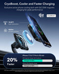 15W 3-in-1 Wireless Charging Station with CryoBoost (HaloLock) & Car Charger (Air Vent)  Bundle - Black - US Plug ESR ESR