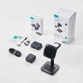 25W CryoBoost 3-in-1 Magnetic Charger (Qi2) and AirPods Pro 3 Cyber Tough Case Bundle - US Plug–White