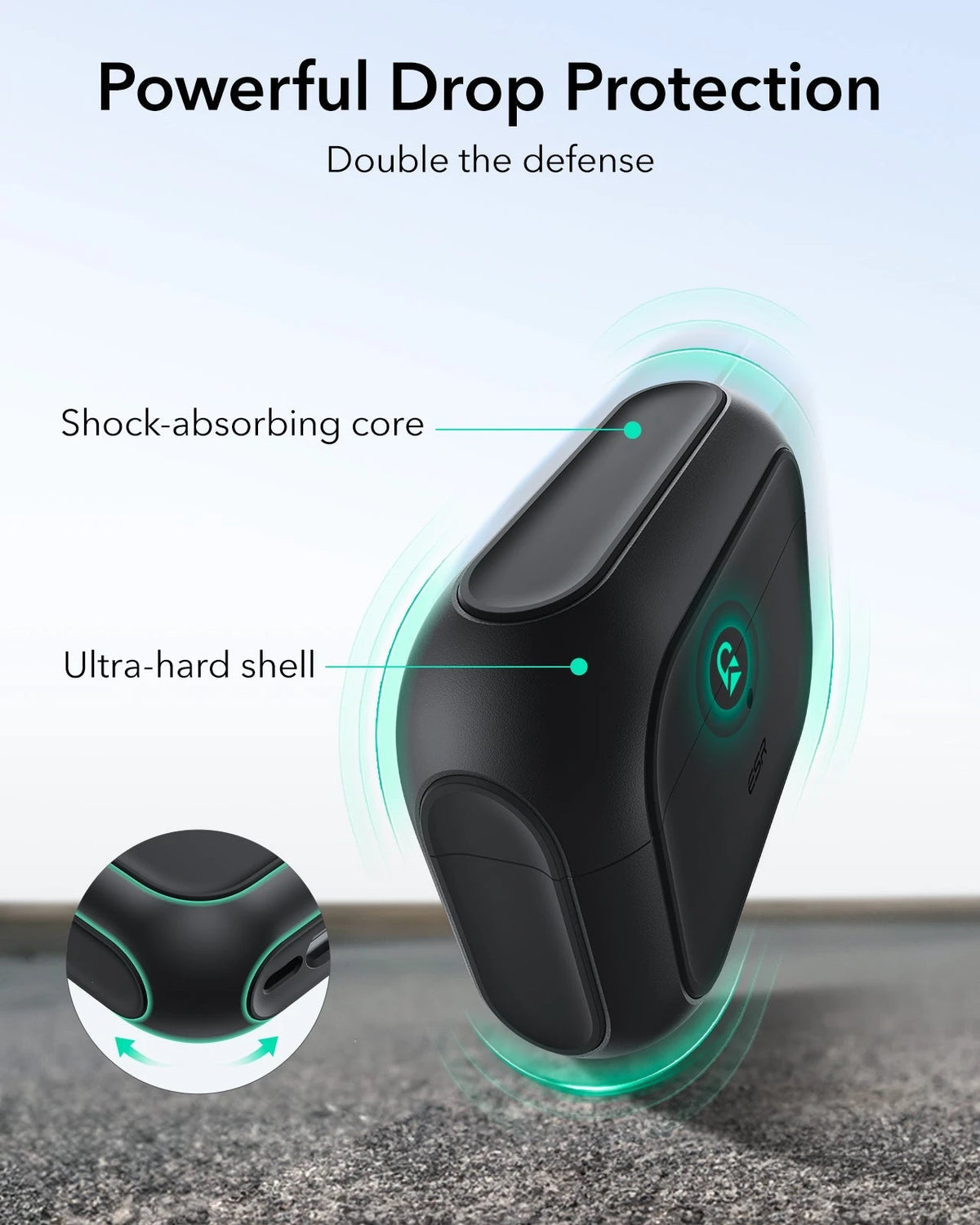 25W CryoBoost 3-in-1 Magnetic Charger (Qi2) and AirPods Pro 3 Orbit Hybrid Case Bundle - US Plug–White ESR ESR