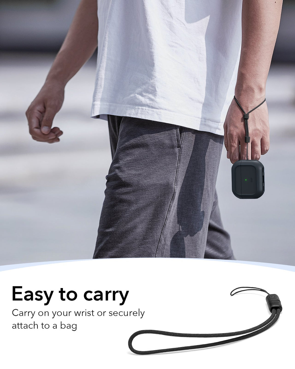 25W CryoBoost 3-in-1 Magnetic Charger (Qi2) and AirPods Pro 3 Orbit Hybrid Case Bundle - US Plug–White ESR ESR