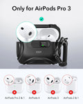 25W CryoBoost 3-in-1 Magnetic Charger (Qi2) and AirPods Pro 3 Cyber FlickLock Case Bundle - US Plug–White ESR ESR