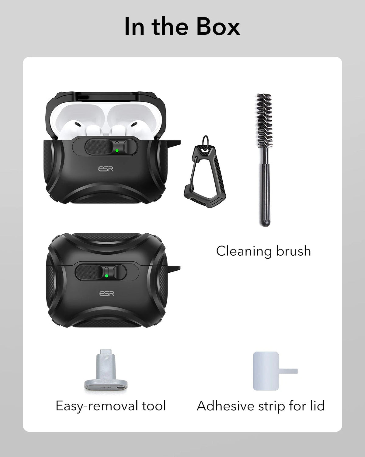 25W CryoBoost 3-in-1 Magnetic Charger (Qi2) and AirPods Pro 3 Cyber FlickLock Case Bundle - US Plug–White ESR ESR