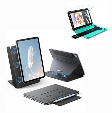iPad Pro 13" (M5) 2025 AirStance Magnet-Hülle & Schreib-Set - Black