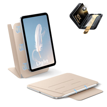 iPad mini (A20 Pro) AirStance Magnet-Hülle – Ultimatives Schutz-Set - Sand