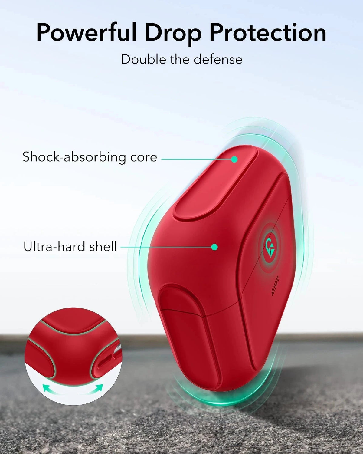 AirPods 5 Orbit Hybrid Magnetic Case - Red ESR ESR