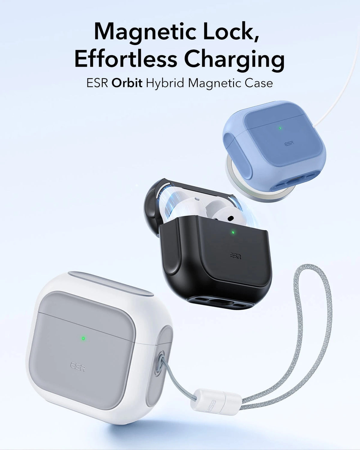 AirPods 5 Orbit Hybrid Magnetic Case - White ESR ESR