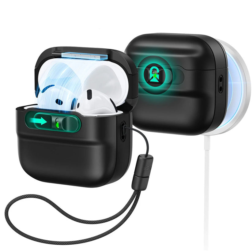 Titanium ESR Pulse FlickLock magnetic case for AirPods 5