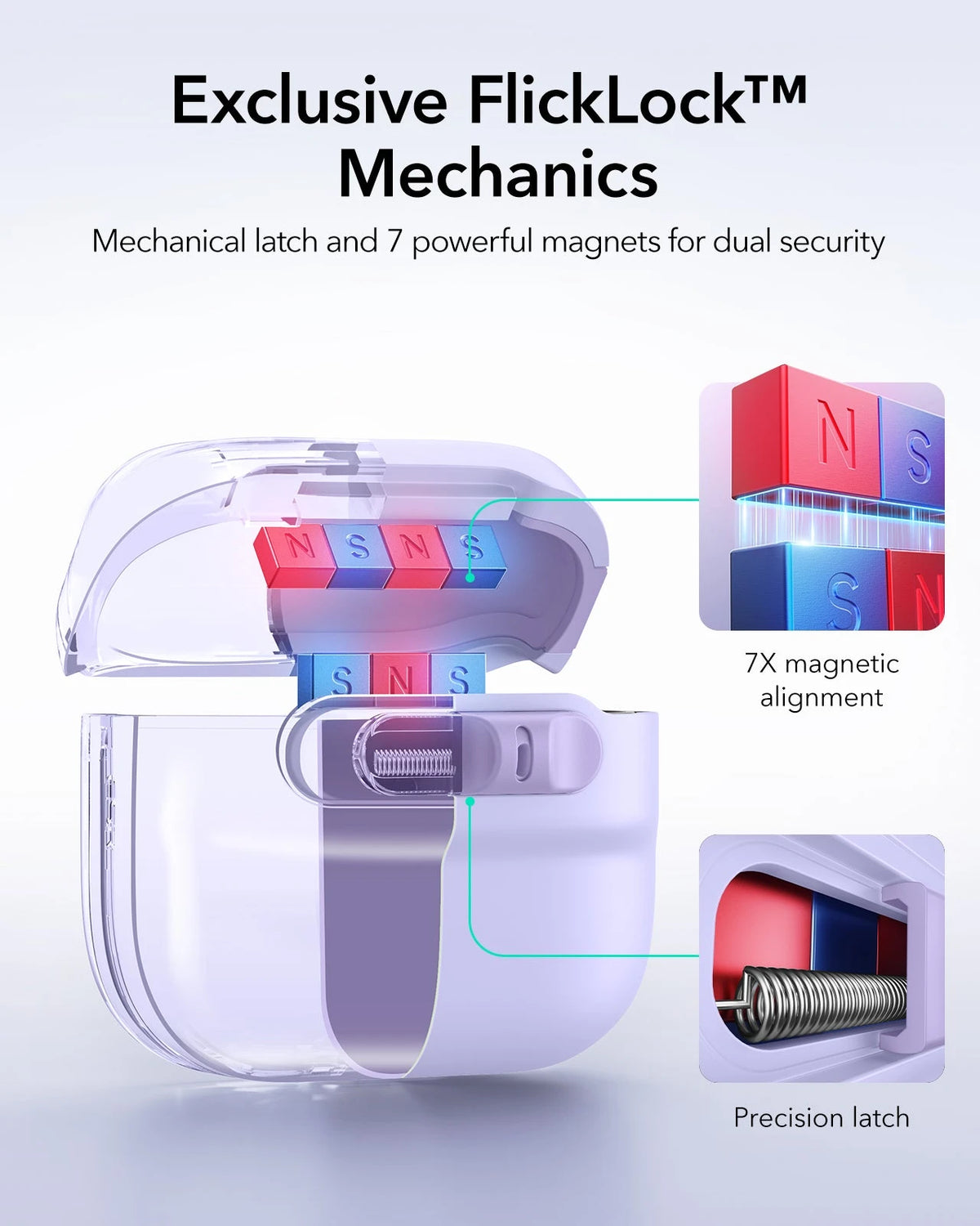 AirPods 5 Pulse FlickLock Magnetic Case - Lavender ESR ESR