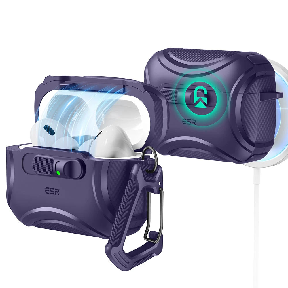 AirPods Pro 3 Cyber FlickLock Charging Case Purple