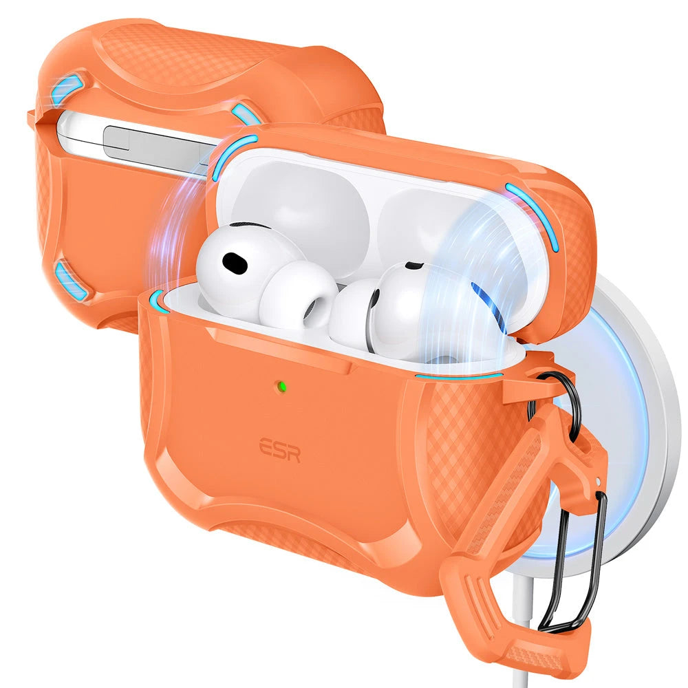 AirPods Pro 3 Cyber Tough Magentic Case - Orange