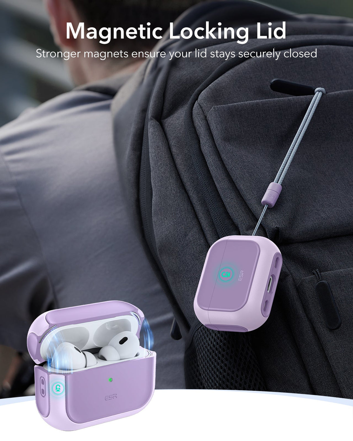 AirPods Pro 3 Oribt Hybird Magnetic Case - Lavender ESR ESR
