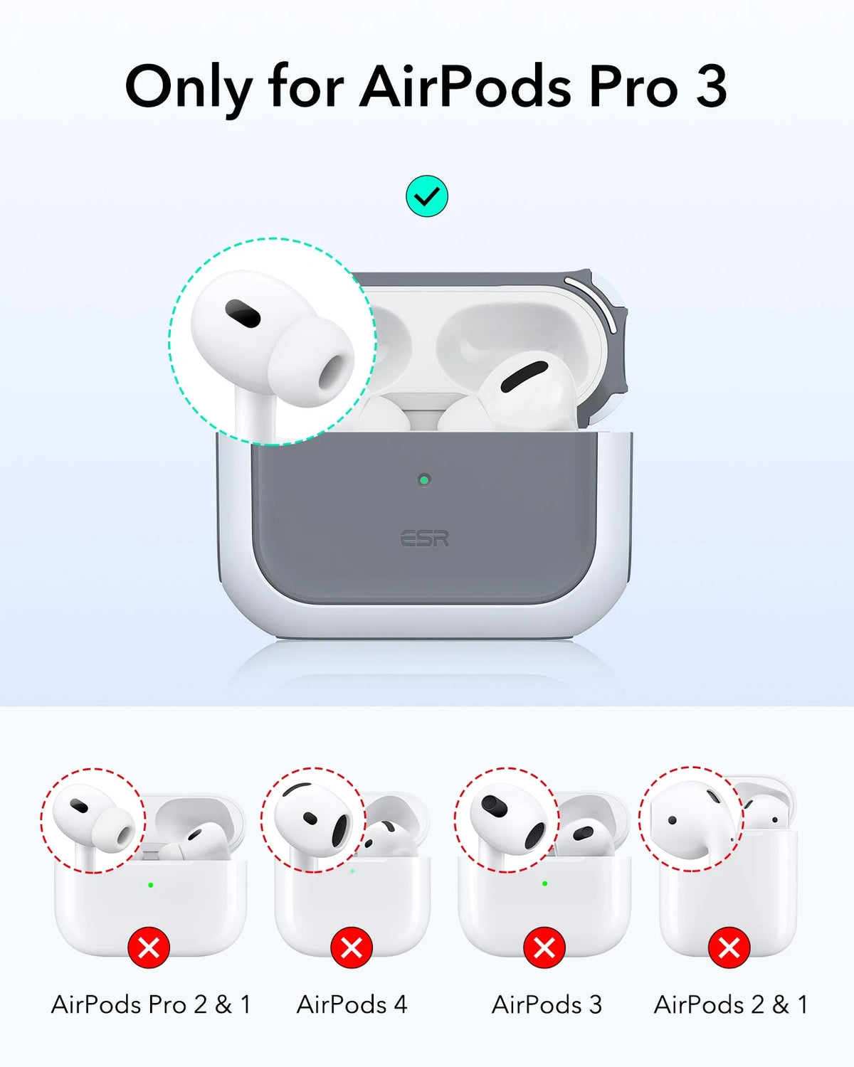 AirPods Pro 3 Oribt Hybird Magnetic Case - White ESR ESR