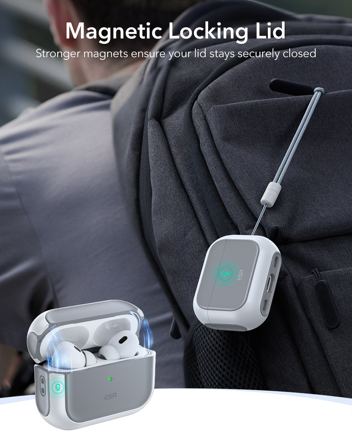 AirPods Pro 3 Oribt Hybird Magnetic Case - White ESR ESR