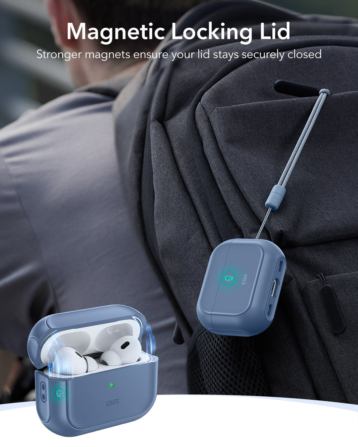 AirPods Pro (2023/2022/2019) Orbit Hybrid Case (HaloLock) - Dark Blue ESR ESR