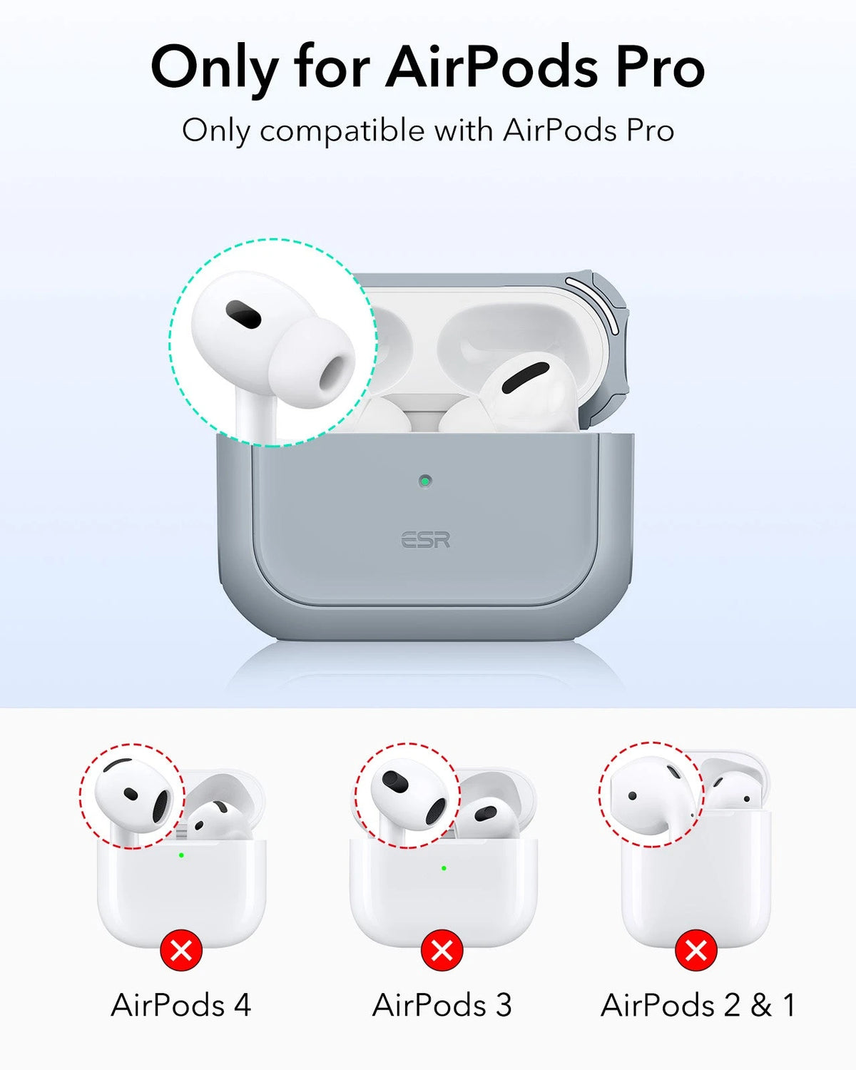 AirPods Pro (2023/2022/2019) Orbit Hybrid Case (HaloLock) - Gray ESR ESR