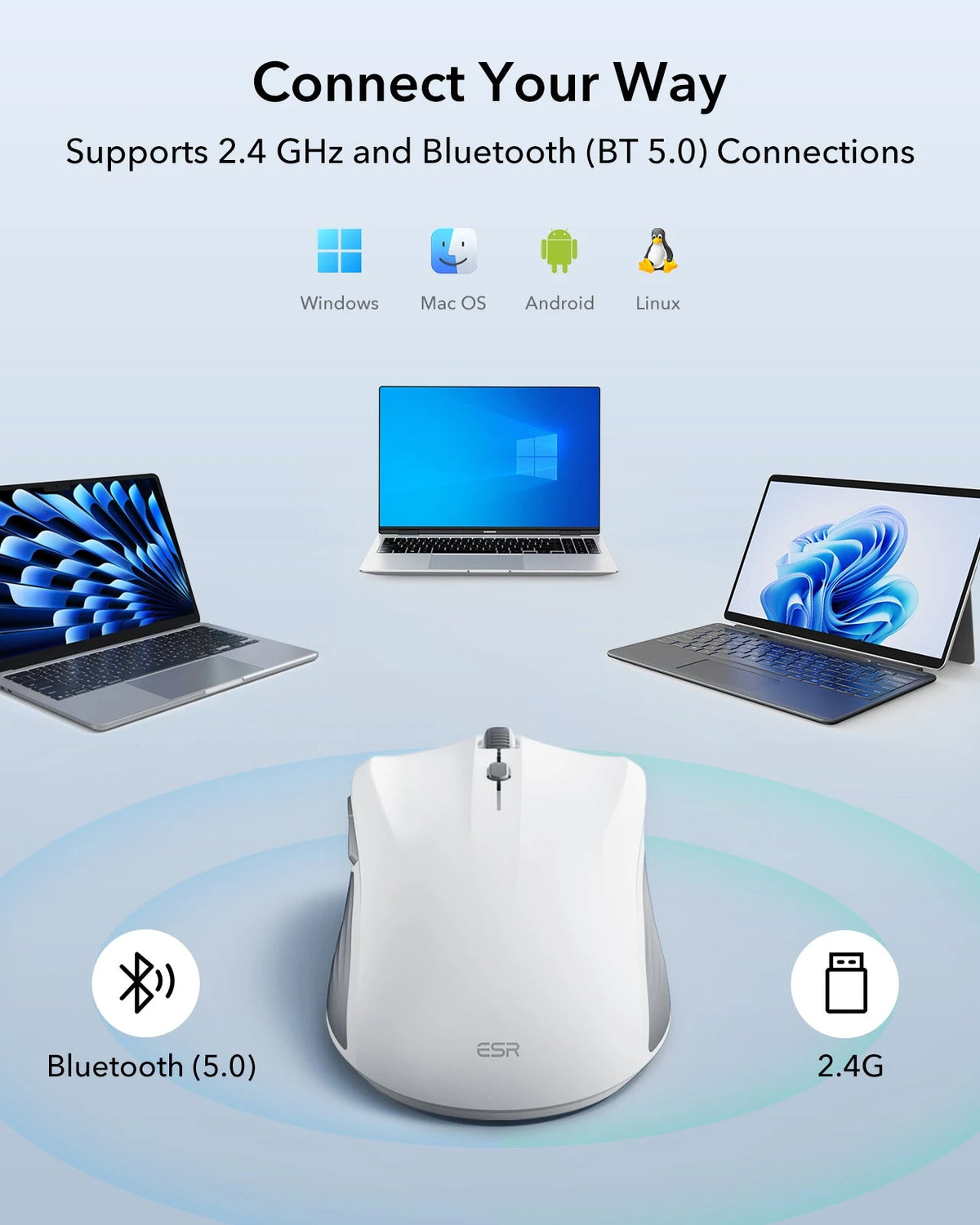 ESR MagMouse™ Wireless Mouse - White ESR ESR