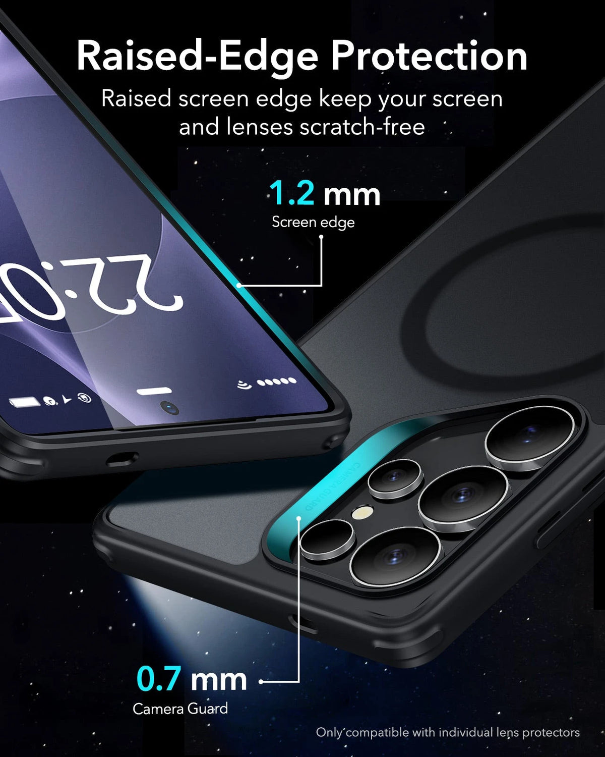 Galaxy S25 Ultra Clear Case with Screen Protector KF3