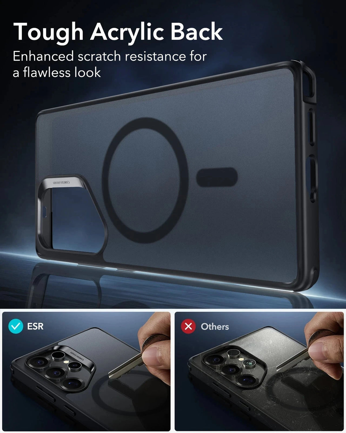 Galaxy S25 Ultra HaloLock Classic Hybrid Case - Frosted Black
