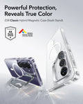 Samsung Galaxy S26 Ultra Classic Hybrid Magsafe Case with Stand Clear Powerful Protection ，Reveals True 