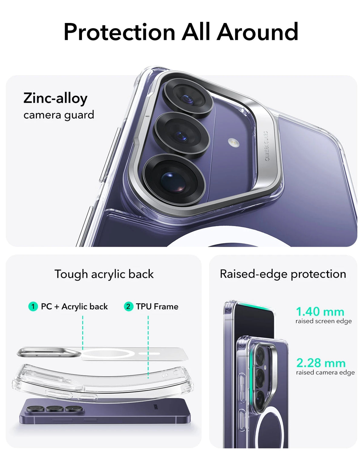 Samsung Galaxy S26 Ultra Classic Hybrid Magsafe Case with Stand Clear Protection All Around