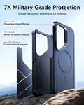 ESR Samsung Galaxy S26 Cyber Tough Magsafe Case with Stand Navy Blue 7X Military Grade Protection