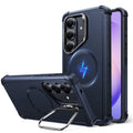 Samsung Galaxy S26 Cyber Tough Magsafe Case with Stand Navy Blue