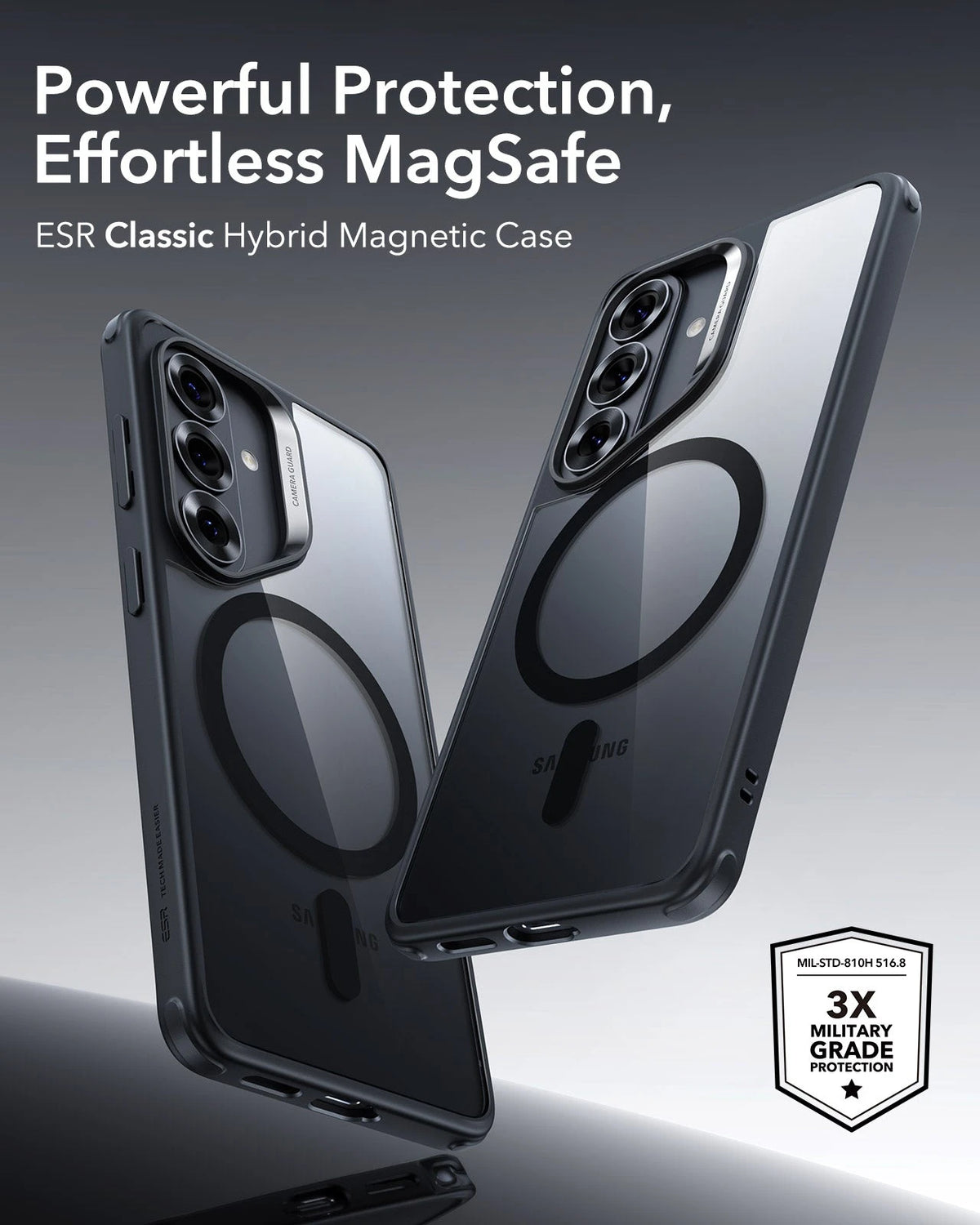 Samsung Galaxy S26 Plus Classic Hybrid Magsafe Case Clear Black powerful protection effortless magsafe