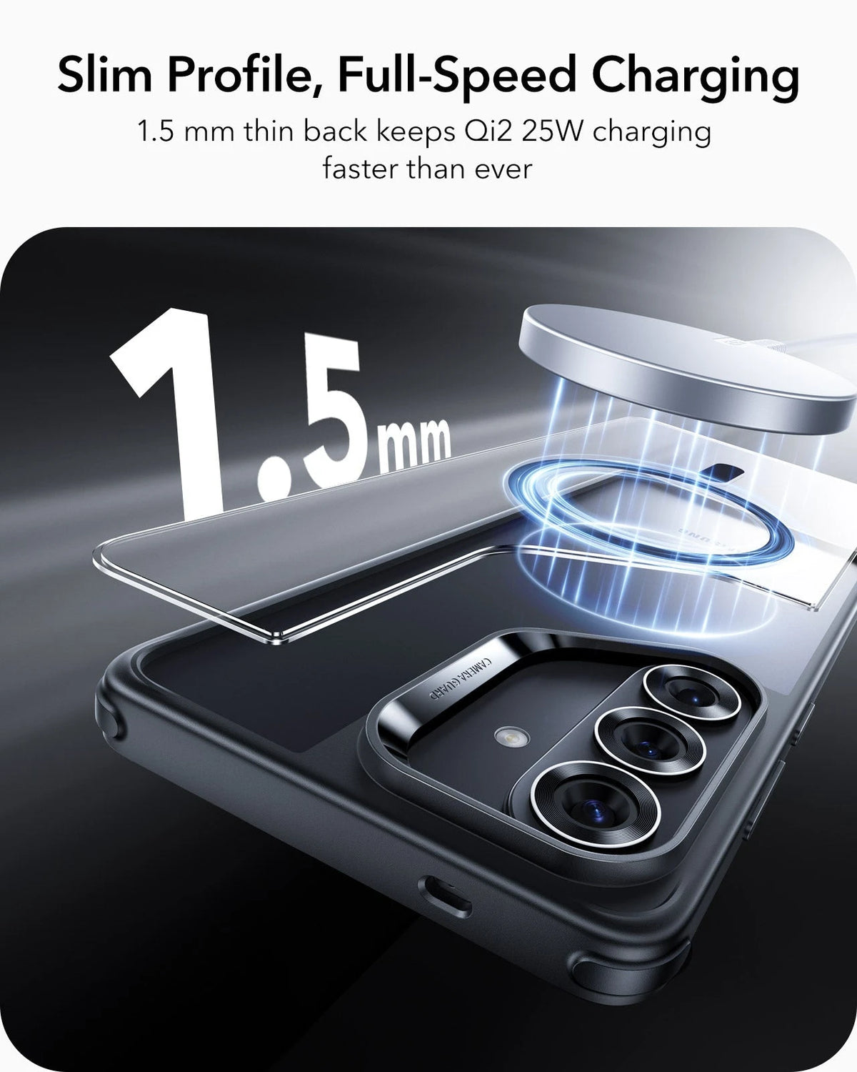 Samsung Galaxy S26 Plus Classic Hybrid Magsafe Case Clear Black Slim Profile Full Speed Charging