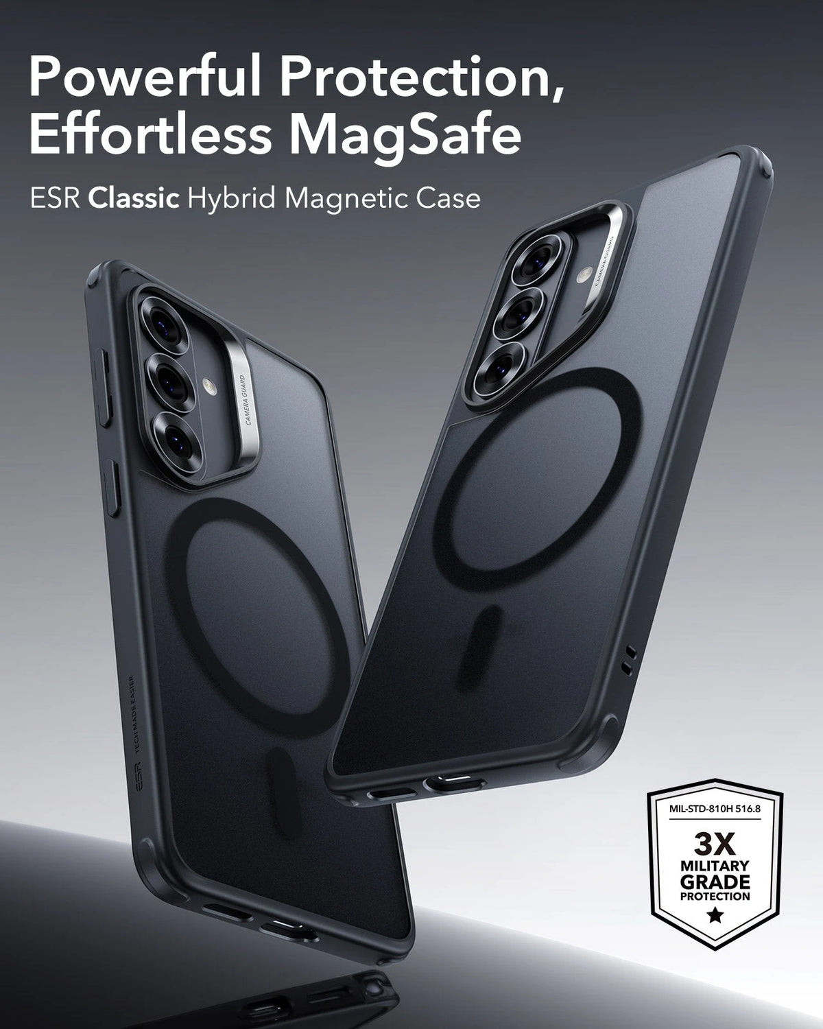 Samsung Galaxy S26 Plus Classic Hybrid Magsafe Case Frosted Black Powerful Protection Effortless Magsafe 