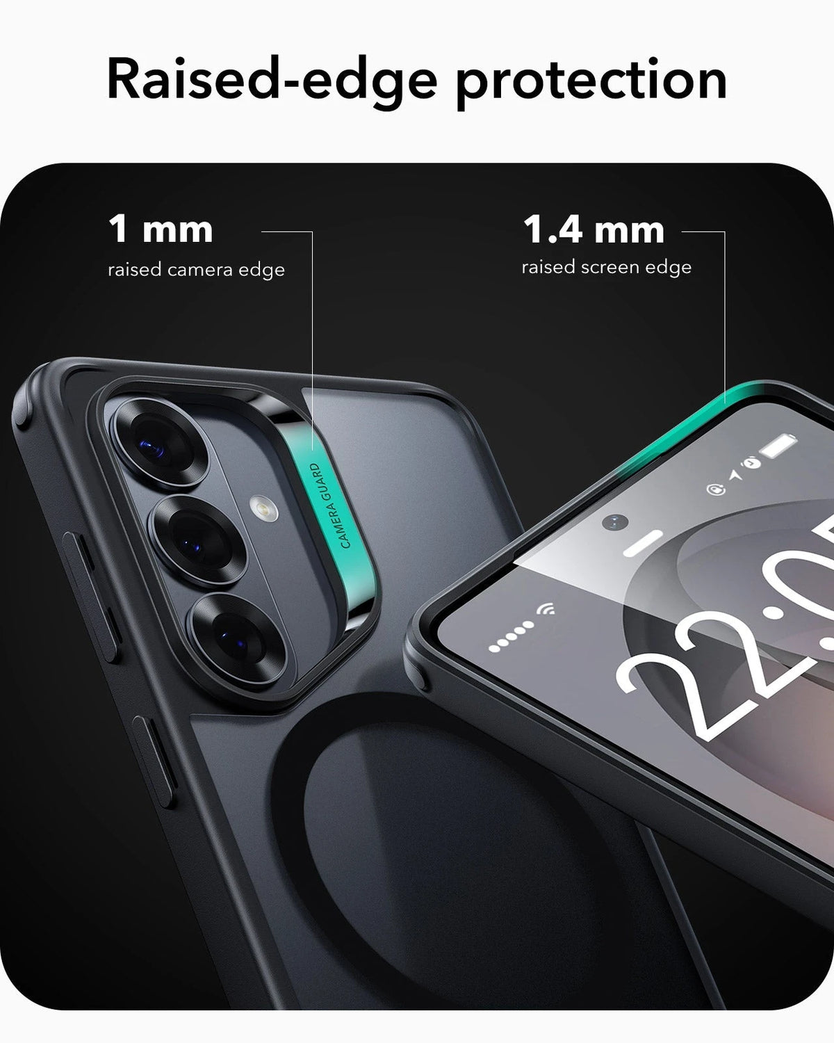 Samsung Galaxy S26 Plus Classic Hybrid Magsafe Case Frosted Black Raised Edge Protection