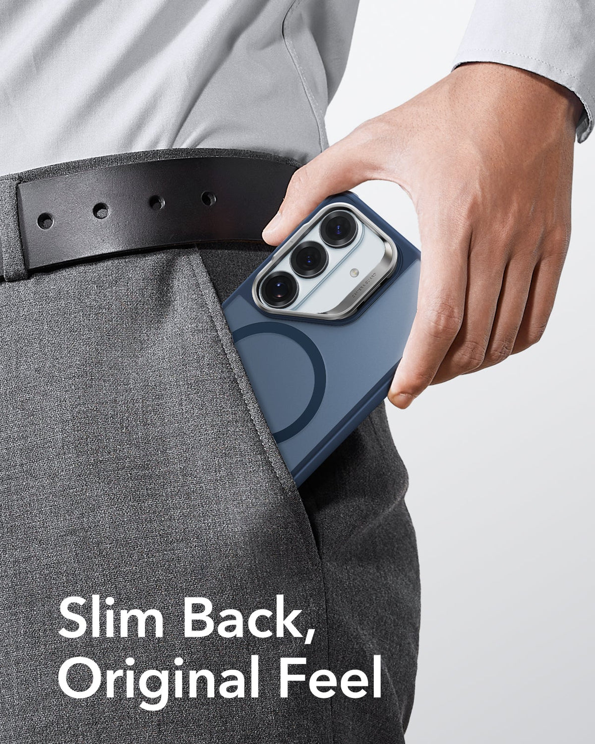 ESR Samsung Galaxy S26 Plus Classic Hybrid Magsafe Case with Stand Frosted Blue Slim Back Original Feel