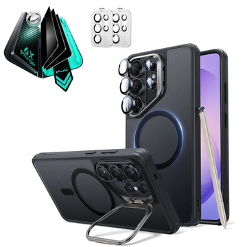 ESR Galaxy S26 Ultra Classic Hybrid Magsafe Case with Stand and Armorite Privacy Screen Protector Set Frosted Black