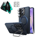 Galaxy S26 Ultra Classic Hybrid Magsafe Case with Stand and Armorite Privacy Screen Protector Set Frosted Blue
