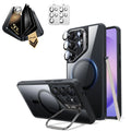 Galaxy S26 Ultra Classic Hybrid Magsafe Case with Stand and Corning Glass Privacy Screen Protector Set Clear BlacK