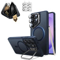 Galaxy S26 Ultra Classic Hybrid Magsafe Case with Stand and Corning Glass Privacy Screen Protector Set Frosted Blue