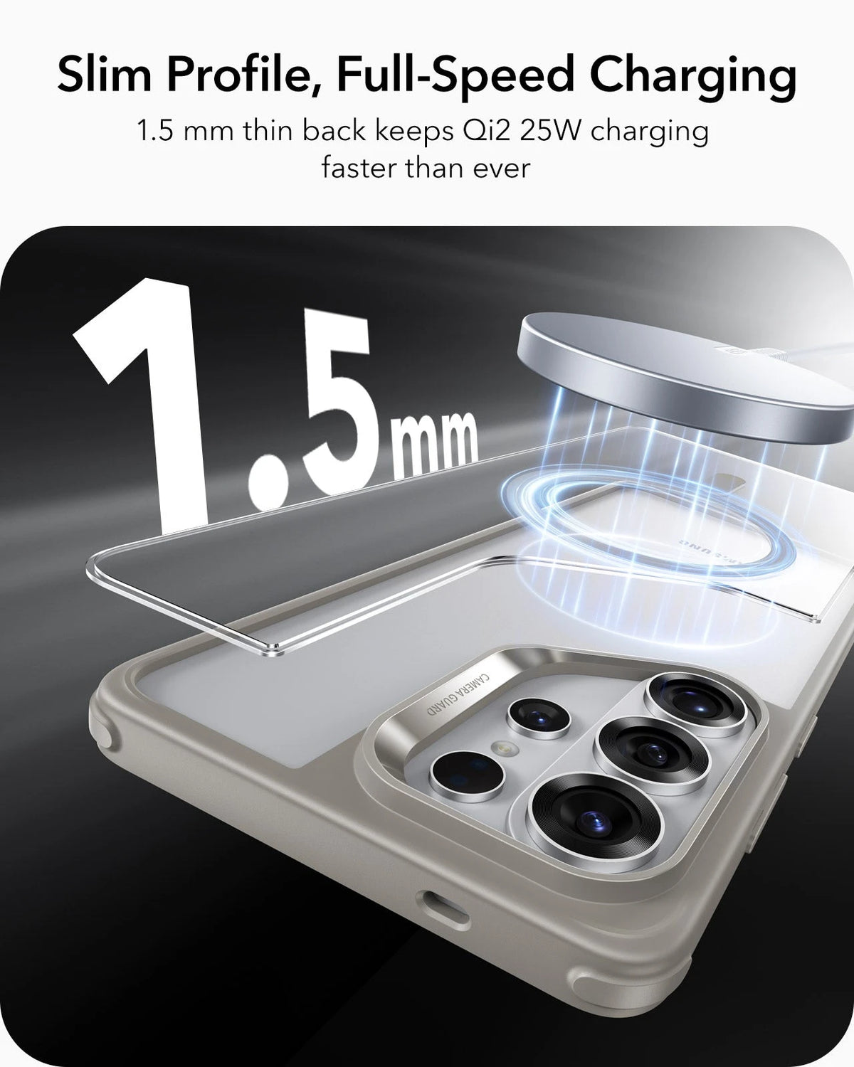 Samsung Galaxy S26 Ultra Classic Hybrid Magsafe Case Clear Grey Slim Profile Full Speed Charging