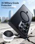 Samsung Galaxy S26 Ultra Classic Hybrid Magsafe Case Clear Frosted Black  3X Military Grade Protection