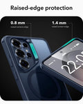 Samsung Galaxy S26 Ultra Classic Hybrid Magsafe Case Clear Frosted Blue  Raised Edge Protection
