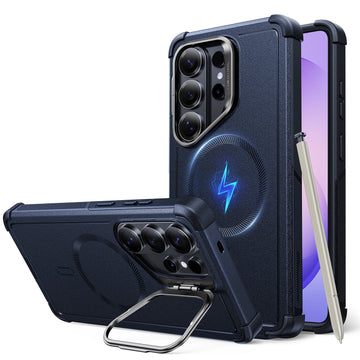 Samsung Galaxy S26 Ultra Cyber Tough Magsafe Case with Stand Navy Blue