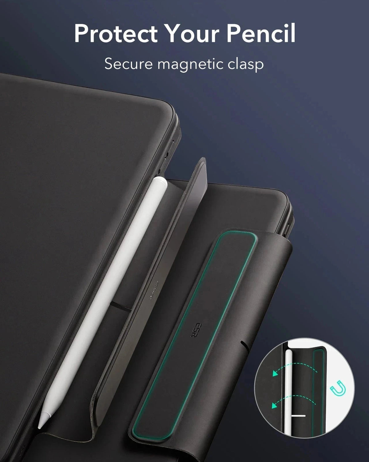 Black Rebound Magnetische Tastaturhülle für iPad Air 11" (M4, 2026) | ESR 360
