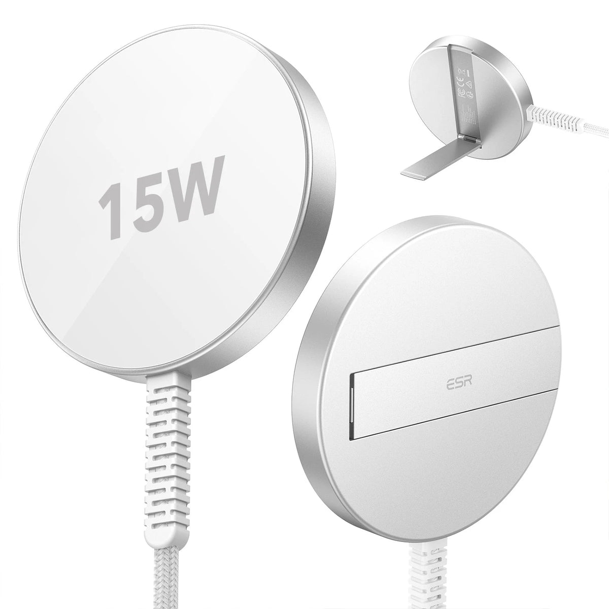 Magnetic Charging Pad (15W, Kickstand)- White ESR ESR