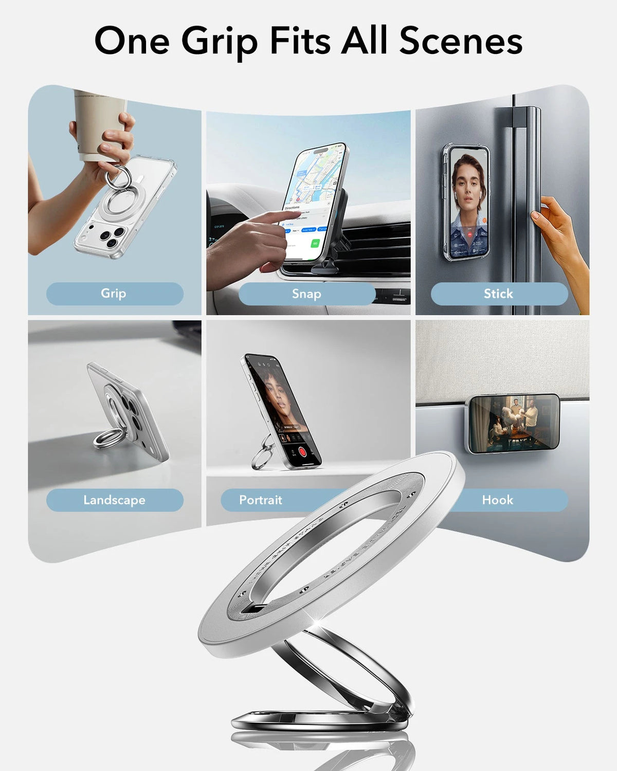 Magnetic Phone Grip Stand 360 - White ESR ESR