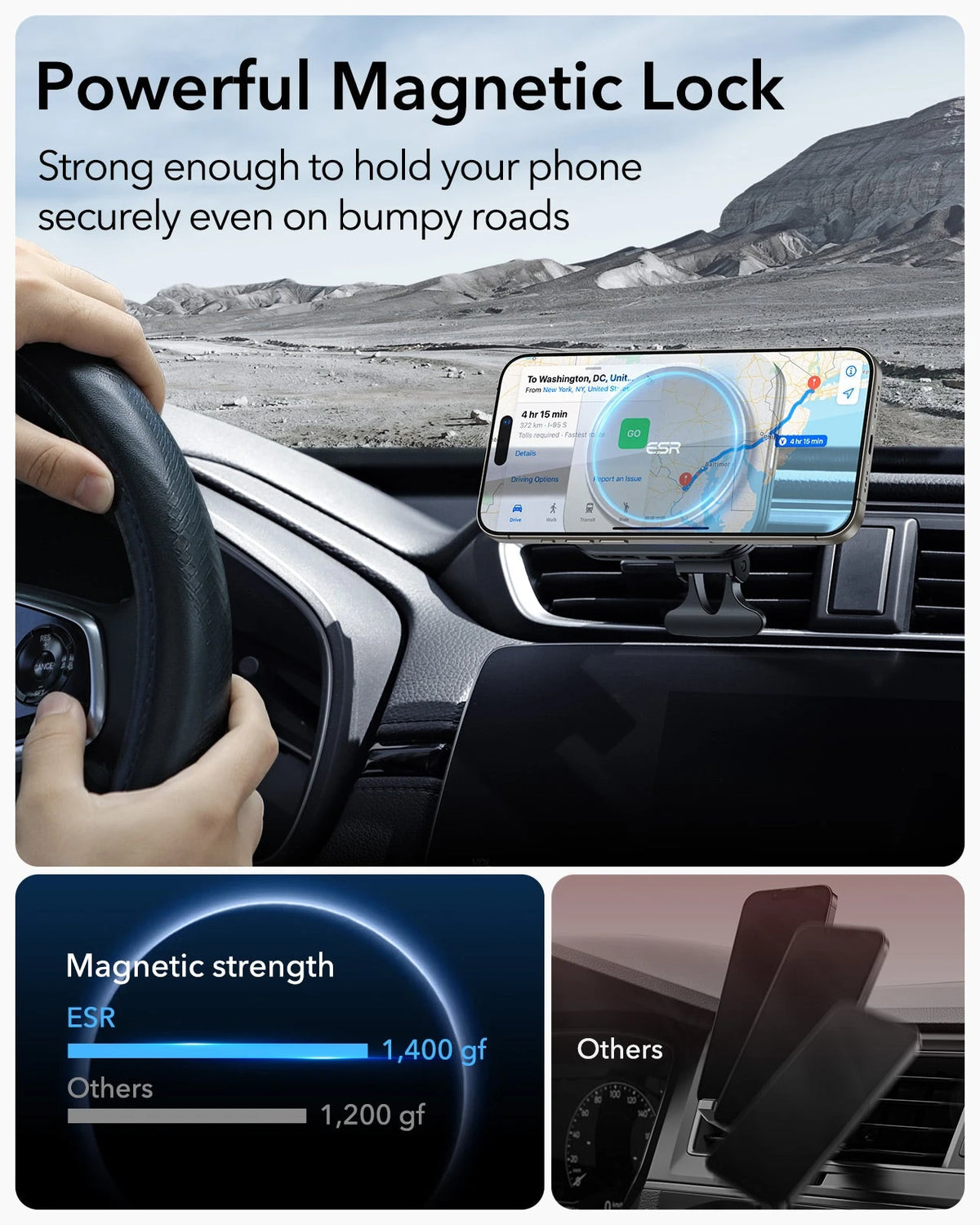 Magnetic Wireless Car Charger with 36W Adapter - Black ESR ESR
