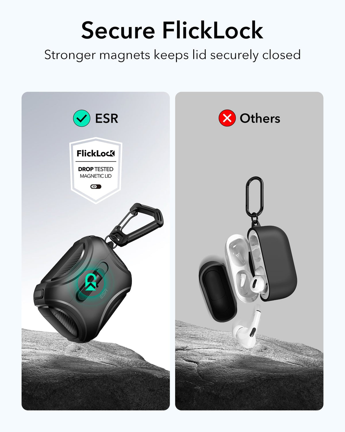 airpods pro protective case with lock kf 2