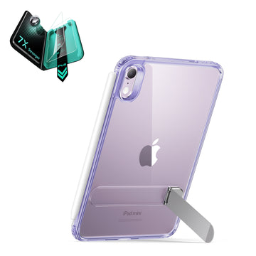 Pack de protection Coque à support Boost pour iPad mini (A20 Pro) - Clear Purple