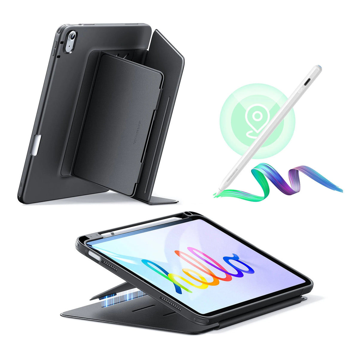 iPad 10th Gen Bundle Flip Magnetic Case with Geo Digital Pencil - Black ESR ESR