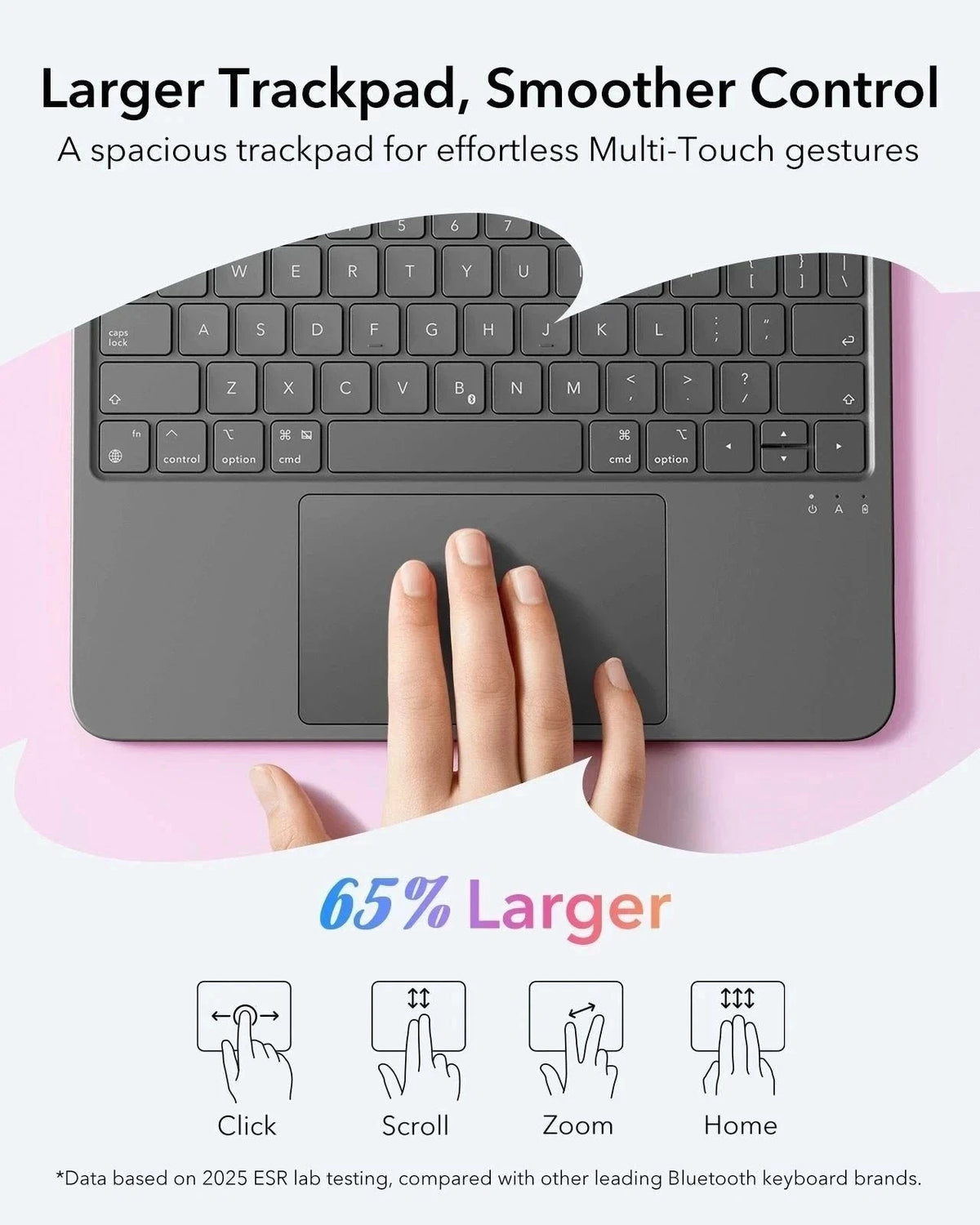 iPad 10. Gen Flexible Tastaturhülle (abnehmbar) - US Layout-Dark Gray ESR ESR