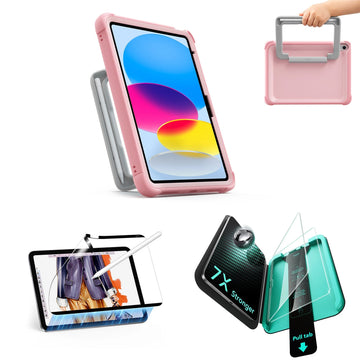 iPad 11" (A16) 2025 Kids All-in-One Bundle - Pink ESR ESR